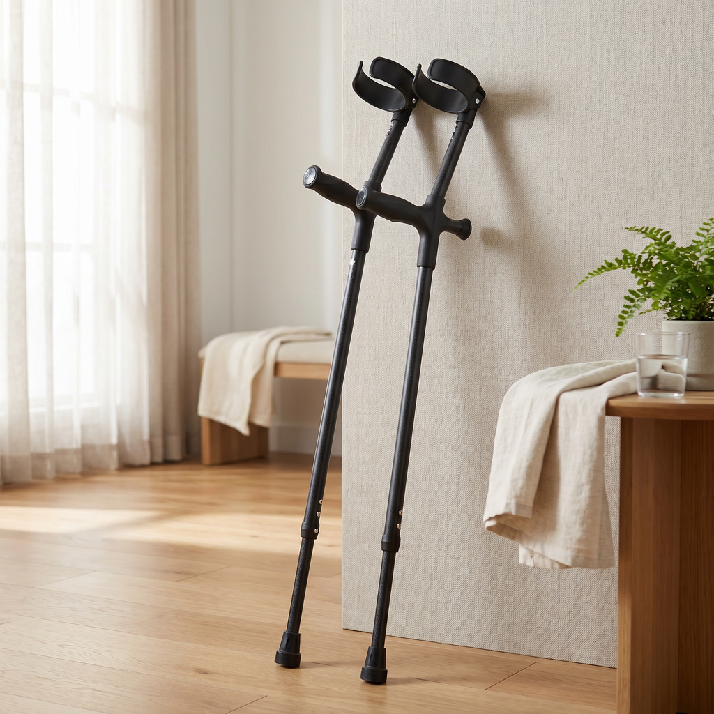 Acuity PrecisionGrip Carbon Fiber Forearm Crutches (Pair) — lifestyle view