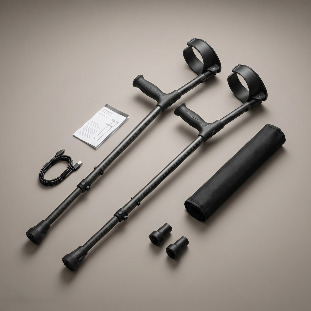 Acuity PrecisionGrip Carbon Fiber Forearm Crutches (Pair) — spec view