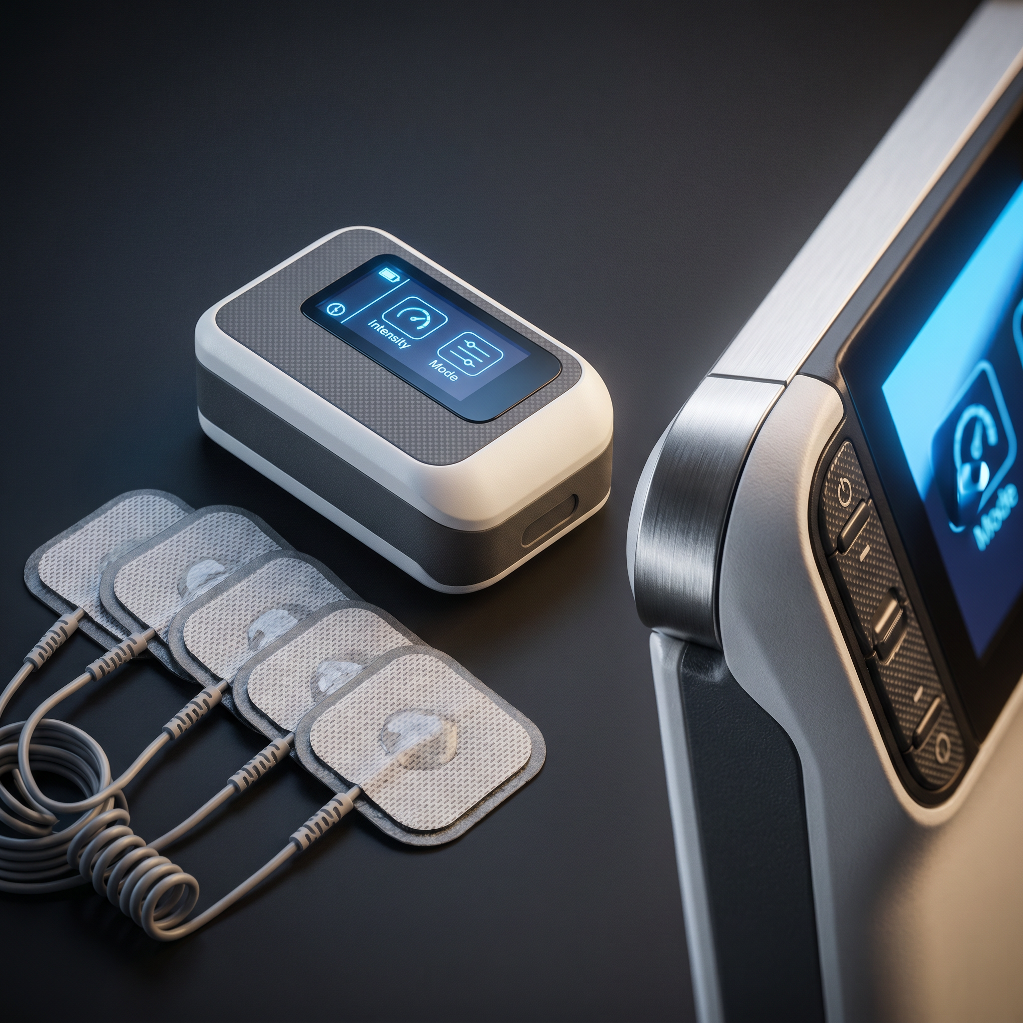 Acuity PulseStim Neuromuscular Electrostimulation Unit — detail view