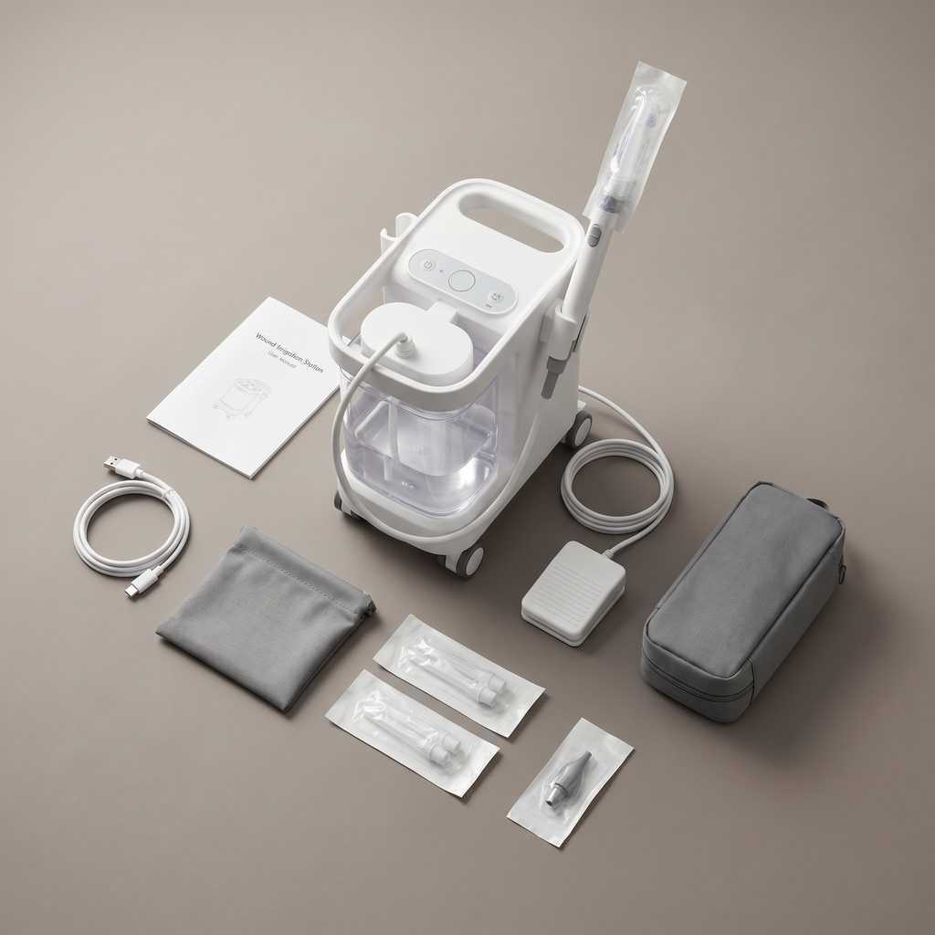 Acuity HydroPulse Surgical-Grade Wound Irrigation Station — spec view